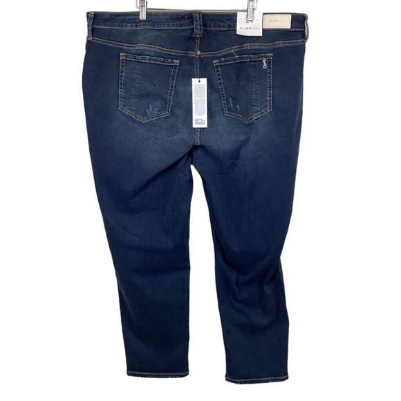 Slink NWT  Jeans Curvy Fit Size 24 Stretch Denim Plus Karina Style NEW Dark Deni - Picture 7 of 10